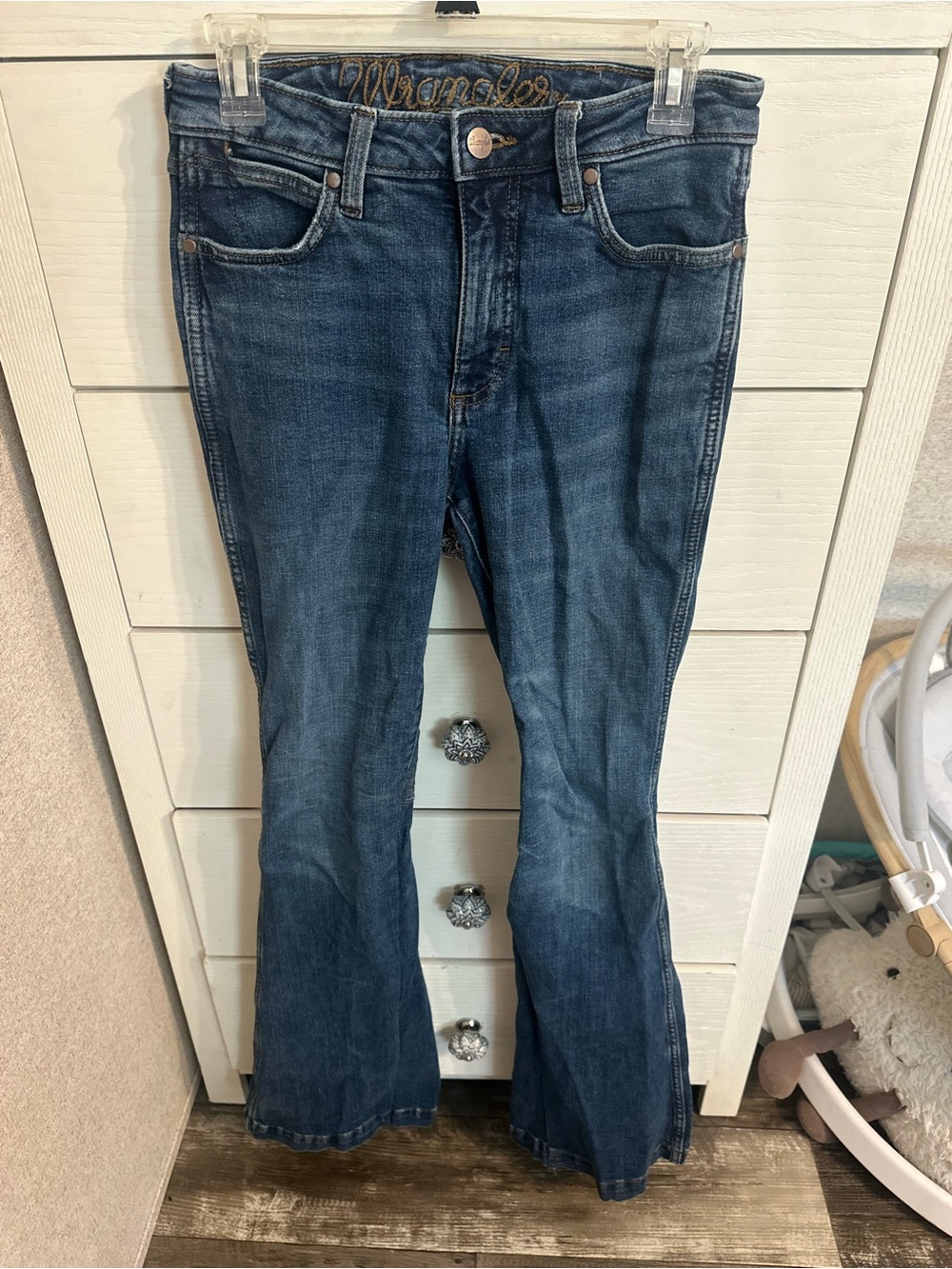 Wrangler Blue High-Rise Flare Jeans